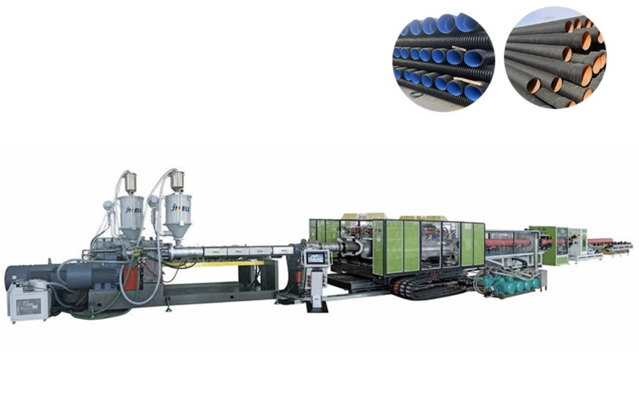 Horizontale Produktionslinie für doppelwandige Wellrohre